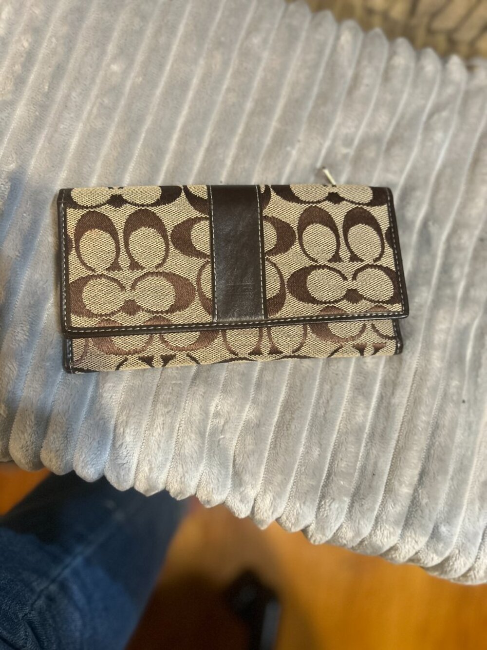 Coach Signature Checkbook Wallet